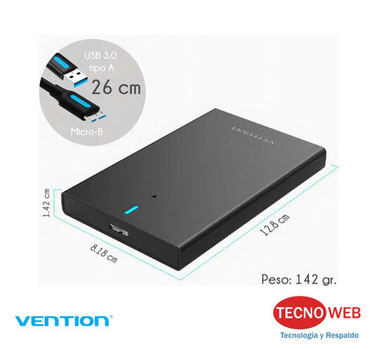 Gabinete para Disco Duro SATA 2.5" USB 3.0