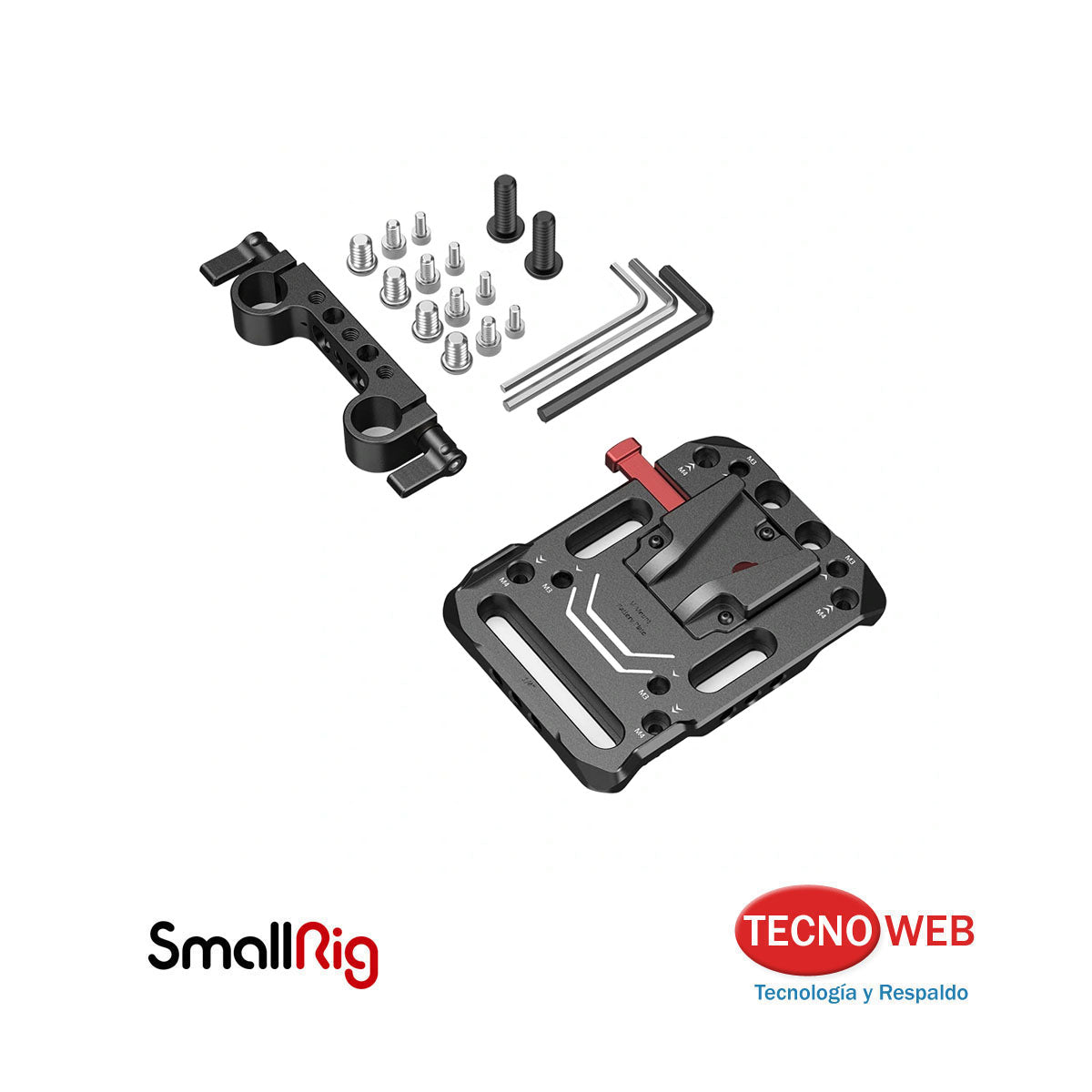 Plato Adaptador Vmount De Riel (ROD) Doble 15 mm - SmallRig 3016