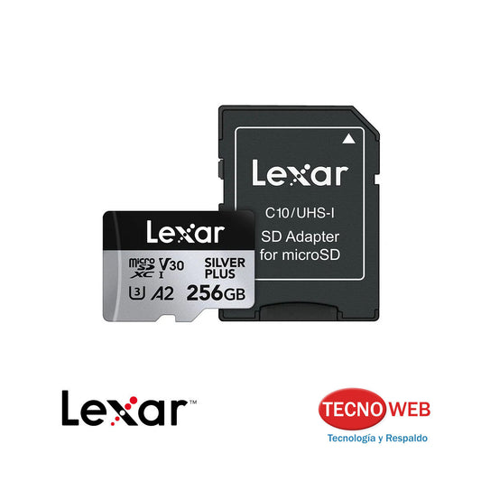 Tarjeta de Memoria de 256 GB para GoPro Micro SD Lexar Professional Silver Plus 205mb/s