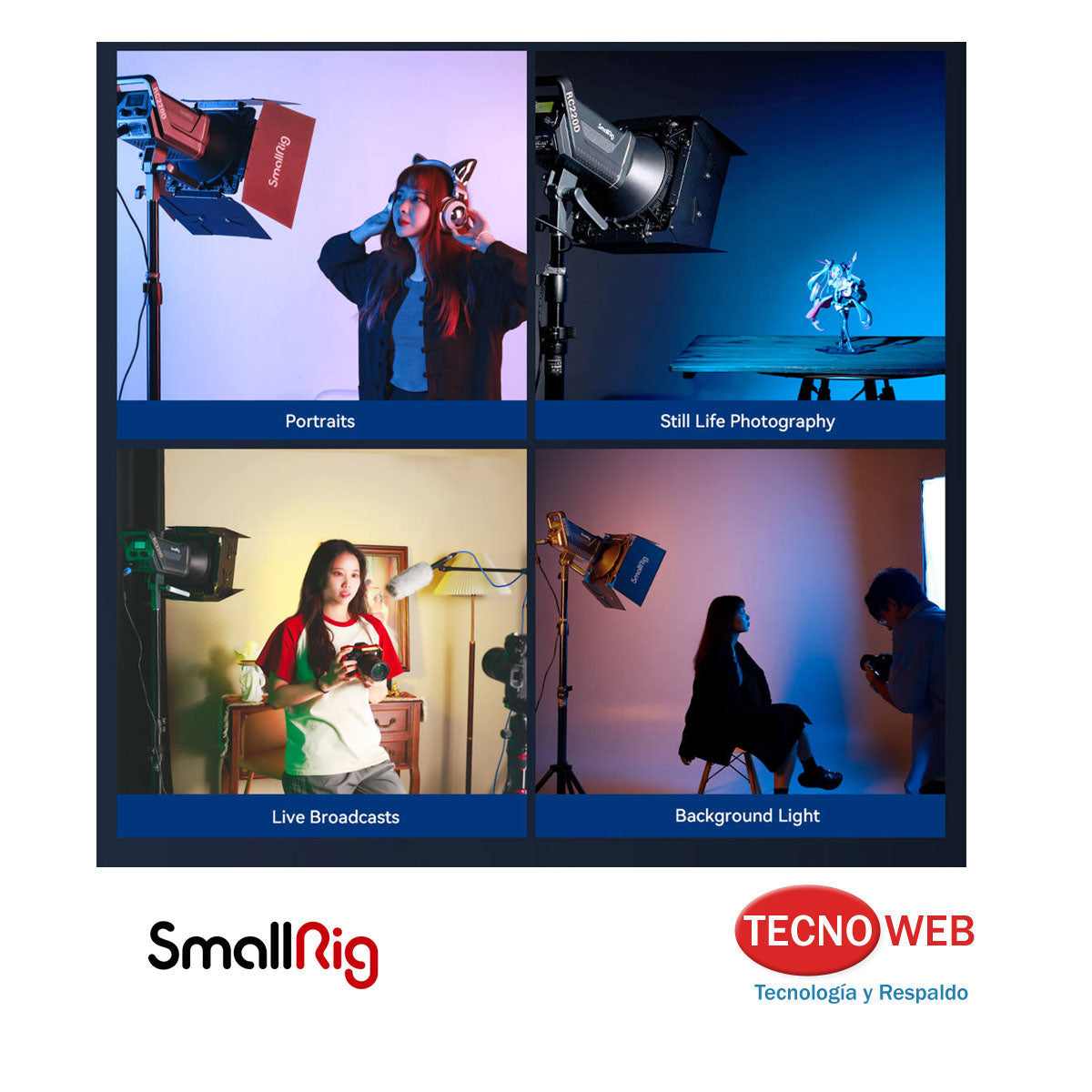 Hojas de control de luz Smallrig Ra-bd08 8-leaf Barndoors 4204