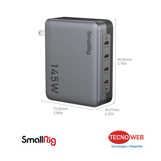 Cargador De Pared 145W Con 4 Puertos USB-C SmallRig 4747
