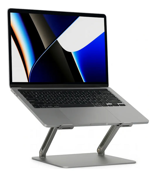 Soporte Base Ajustable De Aluminio Para Notebook Gris