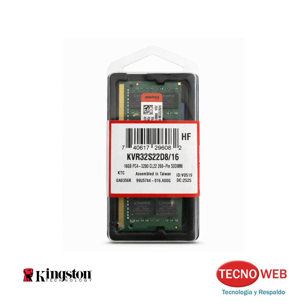 Memoria RAM SODIMM de 16 GB 3200 MHz DDR4 Kingston ValueRam