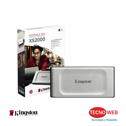 Disco Duro Sólido Externo SSD Kingston Xs2000 4 TB