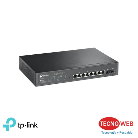 Switch Smart Gigabit de 10 puertos con 8 puertos PoE+ TL-SG2210MP