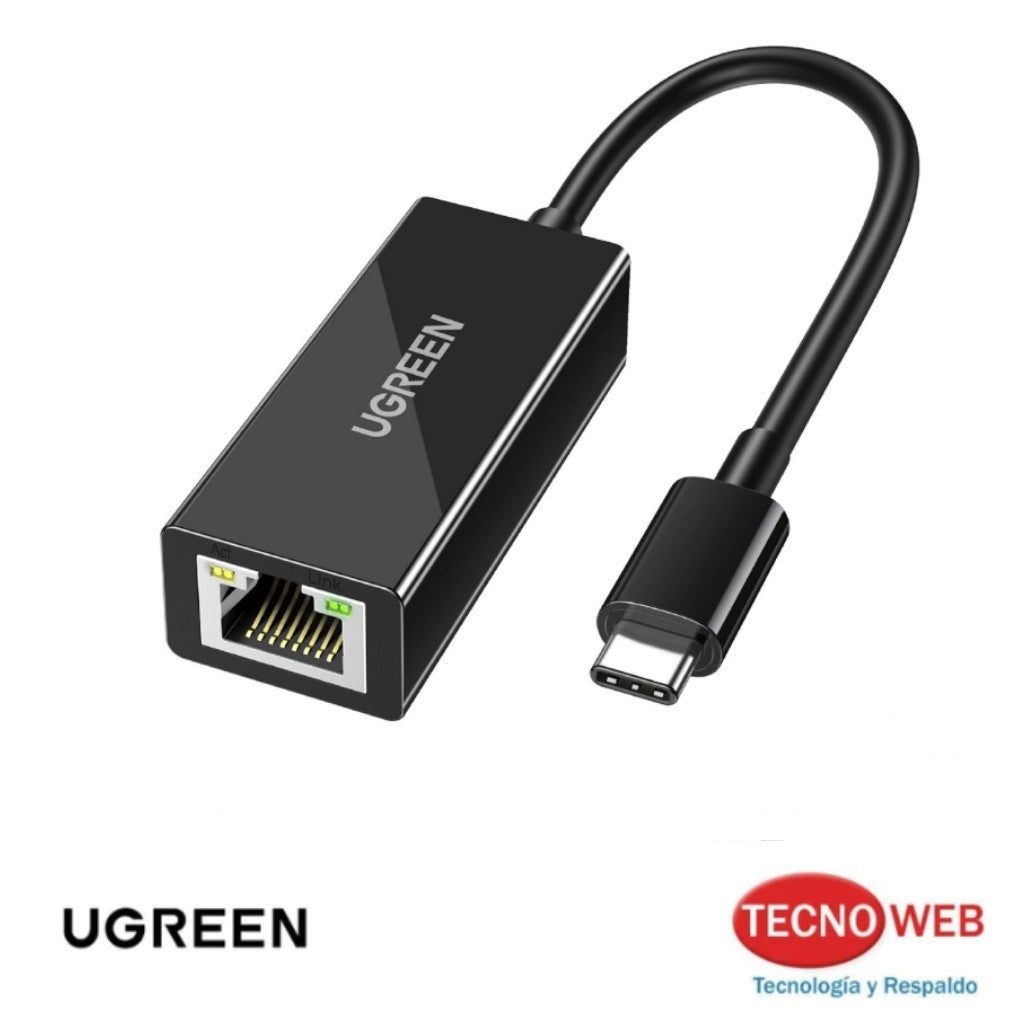 Apartador USB-C a RJ45 Ugreen 50307 Gigabit 1Gbps