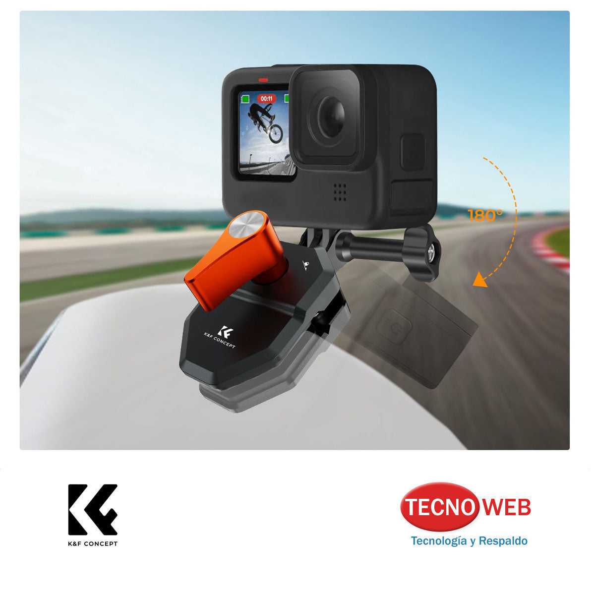 Soporte Clip para Parabrisas de Moto para Cámaras de Acción K&F Concept