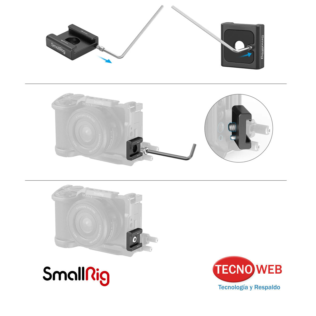 Adaptador zapata fría anti torsión SmallRig