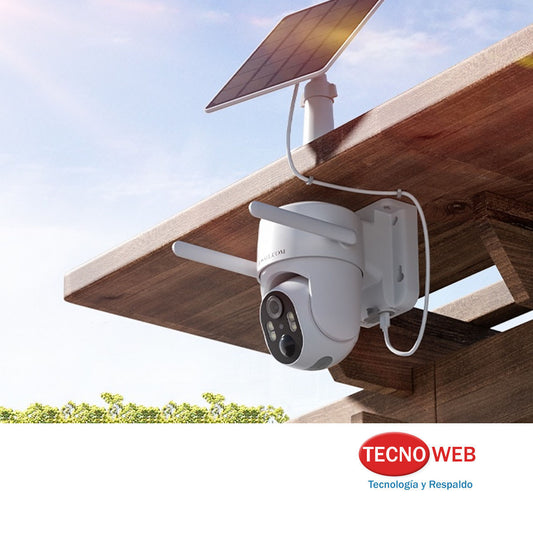 Cámara de Seguridad 4G LTE Solar 2K Visión Nocturna Color 360°