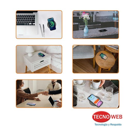 Cargador Inalámbrico Para Celular Bajo Escritorio