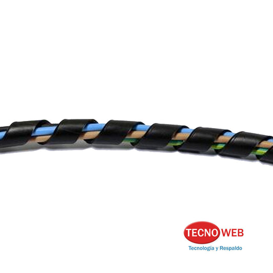 Cinta Helicoidal - Cubre Cable Negro De 14mm 5m