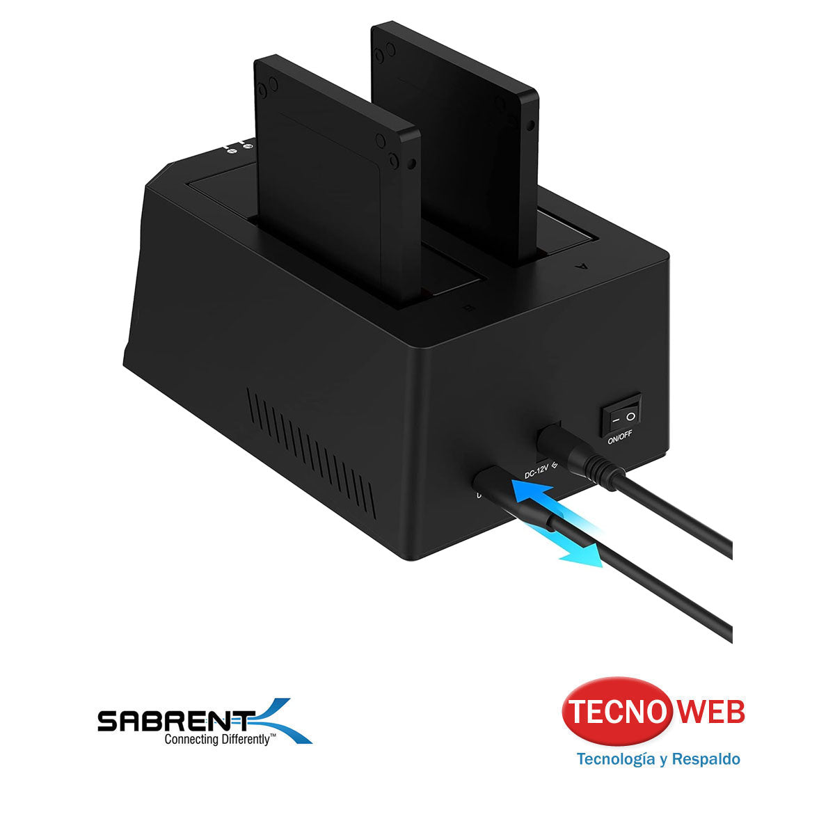Dock Doble Bahia Clonador Discos SSD HDD USB-C Sabrent