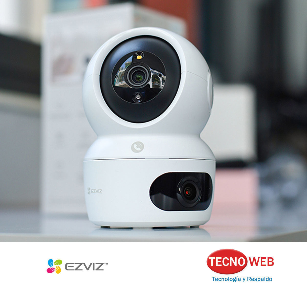 Cámara de Seguridad Doble Lente Motorizada 360 Wifi Ezviz H7C