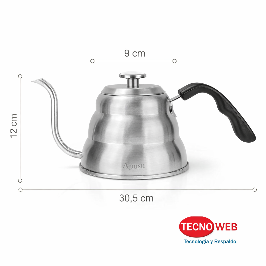 Caldera Pava Cuello de Ganso con Termómetro Barista Café 800ml