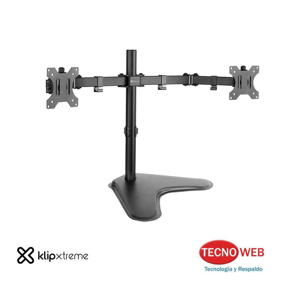 Soporte Para Dos Monitores Con base Klip Xtreme Kpm-311 De 13 A 32 Pulgadas