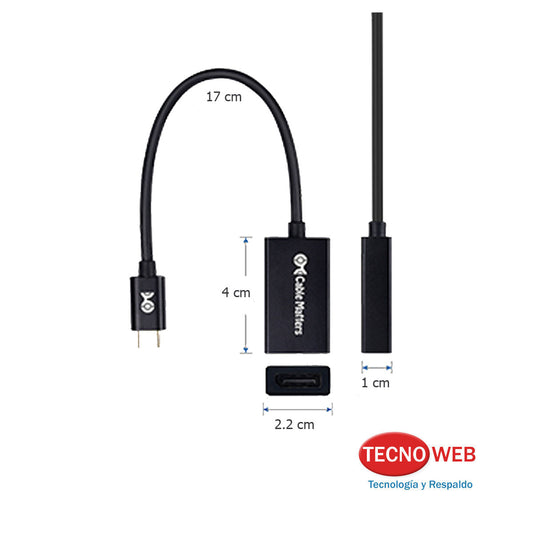 Adaptador USB-C Macho A DisplayPort Hembra Cable Matters