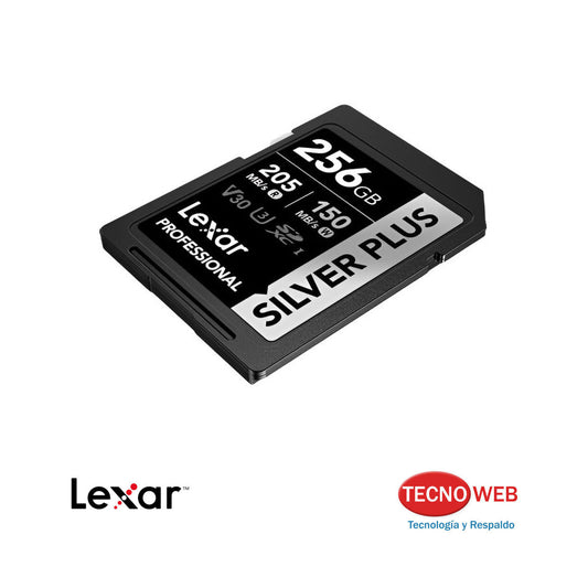 Tarjeta de Memoria SD XC 256 GB Lexar Silver Plus