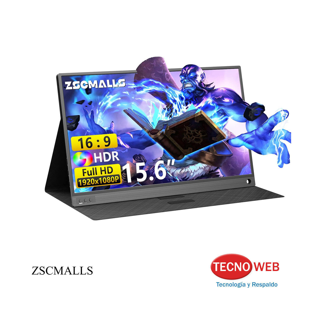 Monitor Portátil 15.6 Full HD Alimentacion por USB-C Zscmalls Zsc-a15