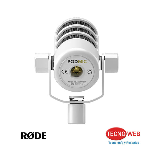 Micrófono dinámico para Podcast Rode PodMic Blanco