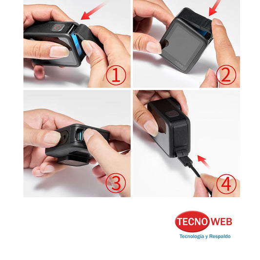 Tapa Lateral Abierta de Carga para GoPro Hero 9 10 11 12