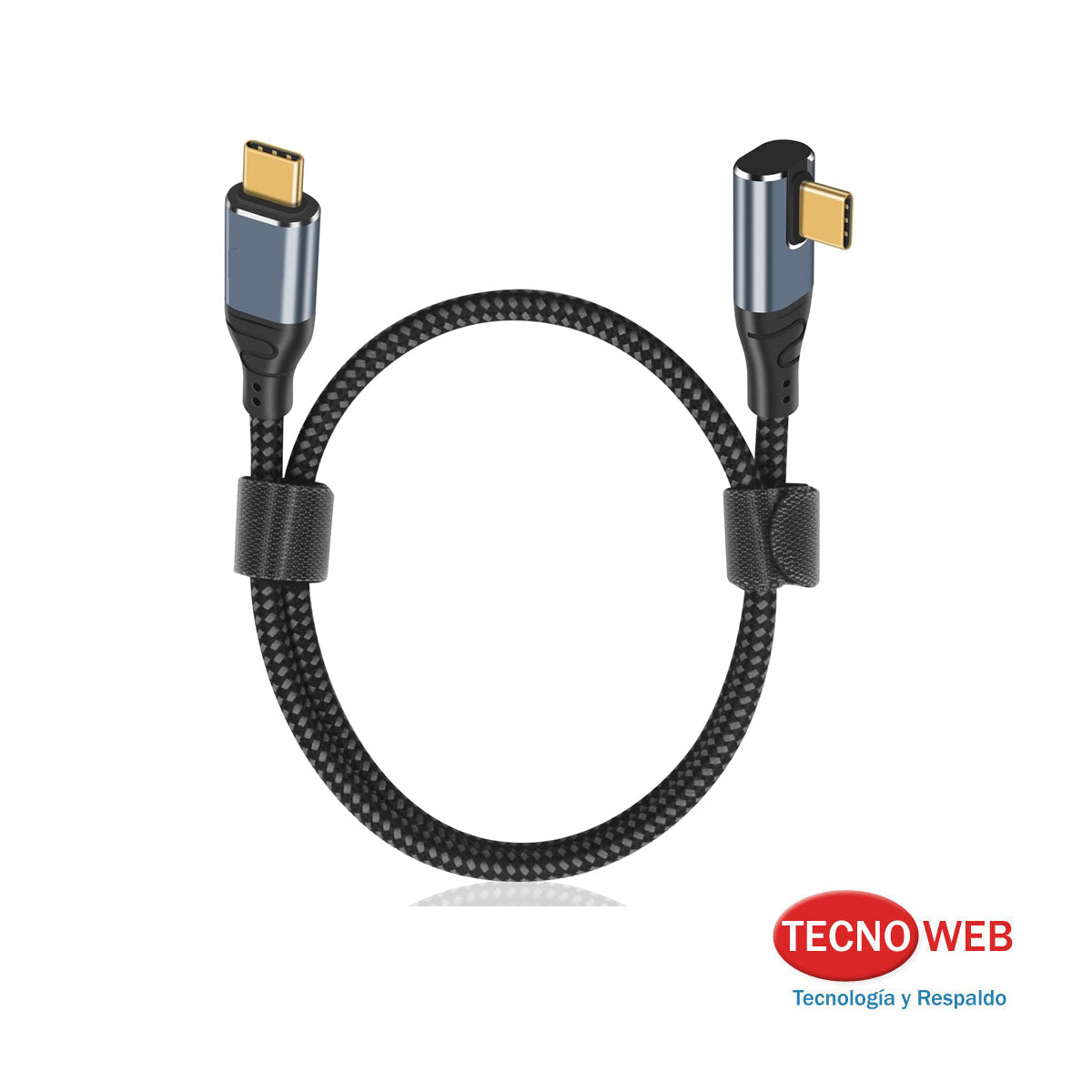 Cable USB-C A USB-C En Angulo De 90° De 45 Cm
