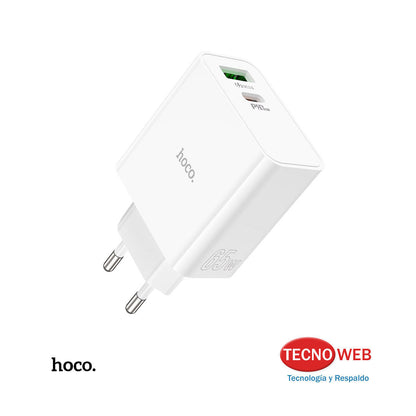 Cargador De Pared USB-C Y USB 65w Hoco C113A