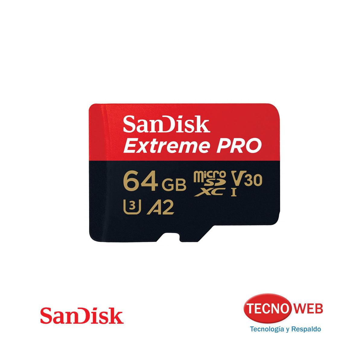 Tarjeta de Memoria de 64 GB para GoPro Micro SD Sandisk Extreme Pro Clase 10