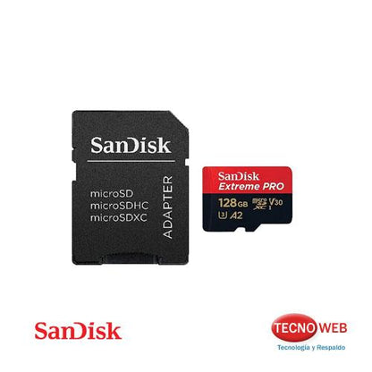 Tarjeta de Memoria de 128 Gb para GoPro Micro SD Sandisk Extreme Pro 128 GB