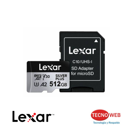 Memoria microSD XC Lexar Pro 512 GB Silver Plus