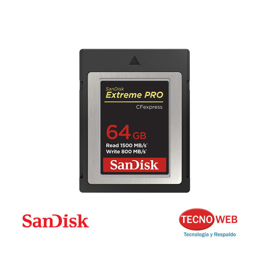 Tarjeta Memoria Cfexpress 64 Gb Type B Sandisk Extreme Pro