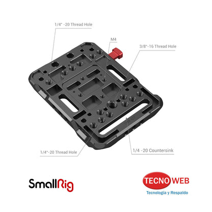 Plato Adaptador Vmount De Riel (ROD) Doble 15 mm - SmallRig 3016