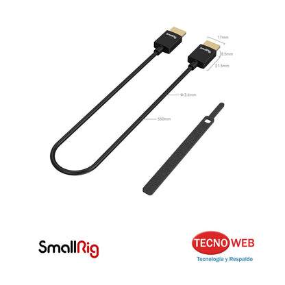 Cable HDMI A Micro HDMI 55 cm 4k Ultradelgado Smallrig 3043B