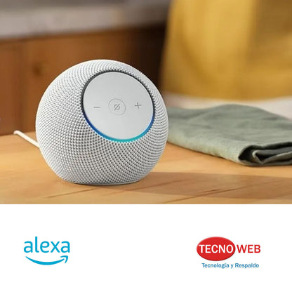 Amazon Echo Echo Dot Max Con Asistente Virtual Alexa Blanco Glacial