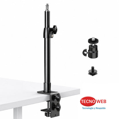 Soporte de Escritorio ajustable con Rosca 1/4 para Camaras, Micrófonos o Luces