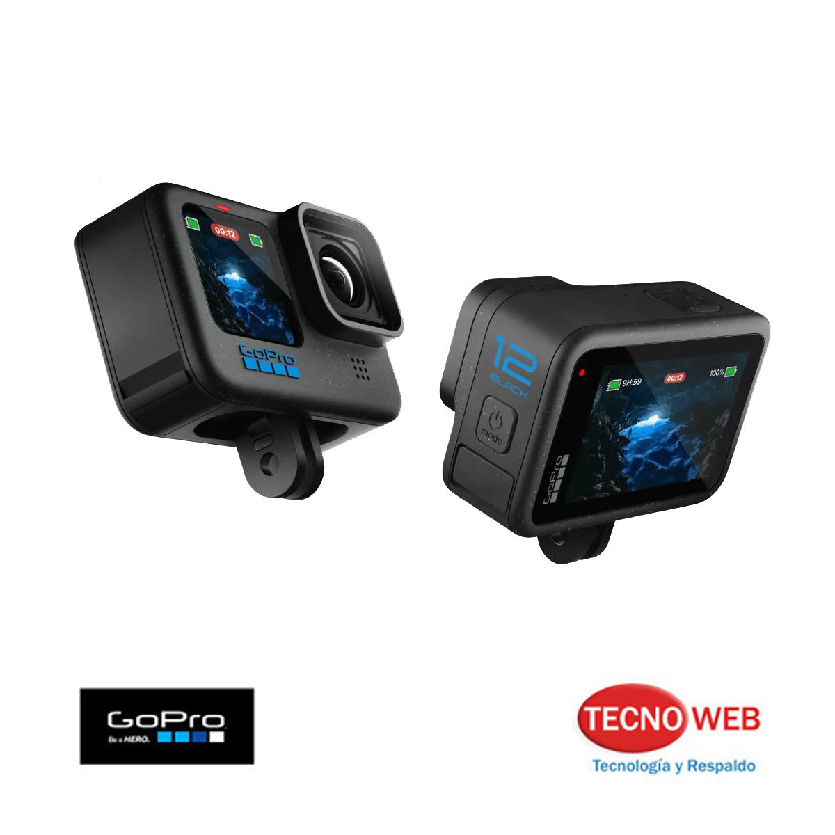 Cámara GoPro Hero 12 Black  Sumergible - Video 5.3K -  Estabilizador