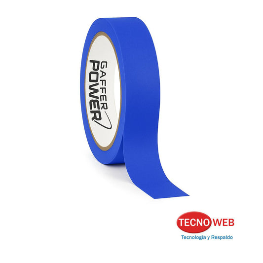 Cinta Gaffer Multiuso Resistente  Neón  Azul 1.5 Cm Ancho x 10 Mts Largo