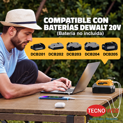 Cargador de Baterías DeWalt por USB y USB-C 65W