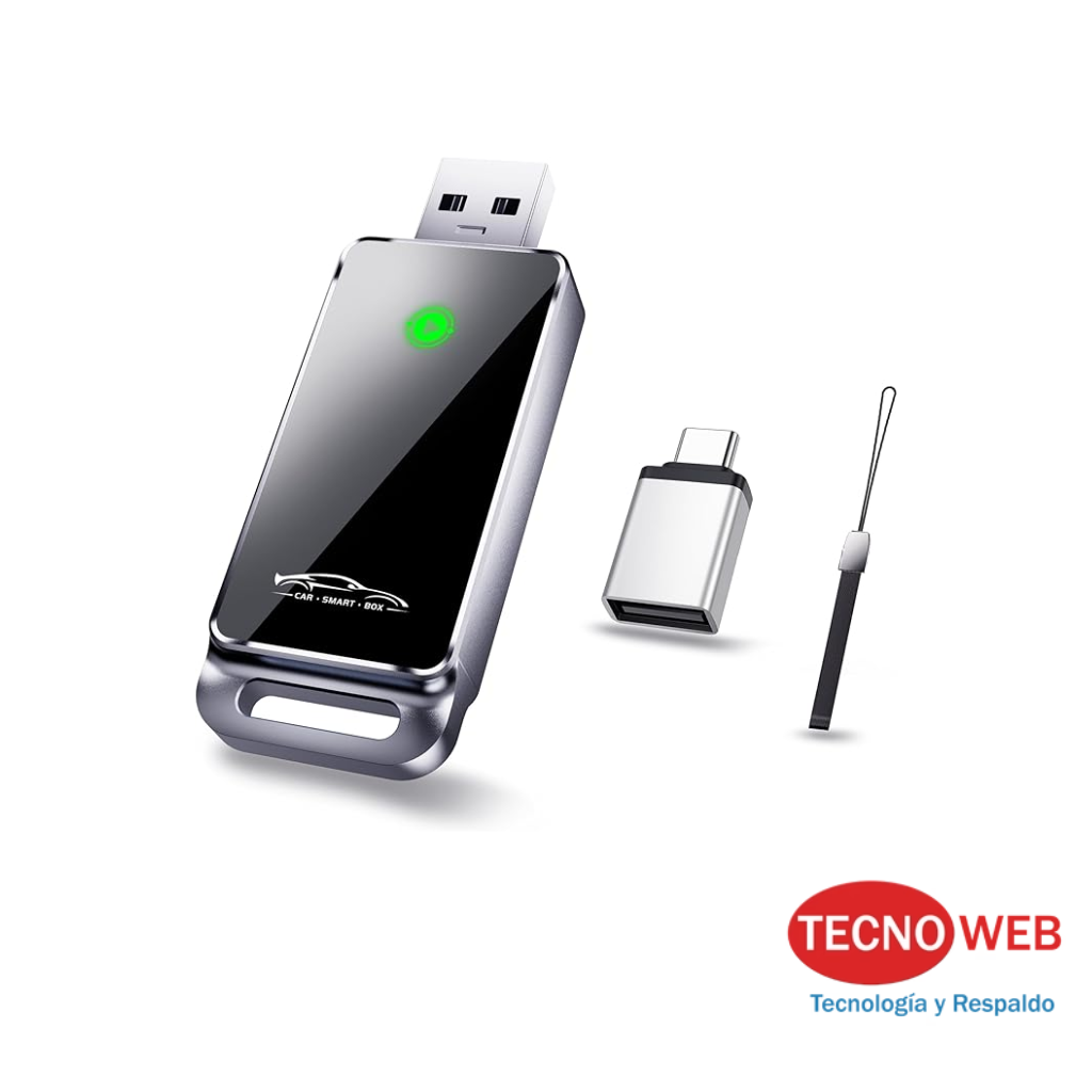 Adaptador inalámbrico CarPlay USB y USB -C  Bluetooth para Celular