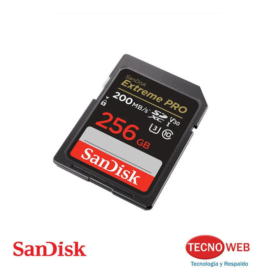 Tarjeta De Memoria SDXC Sandisk Extreme Pro 256gb 200 Mb/s