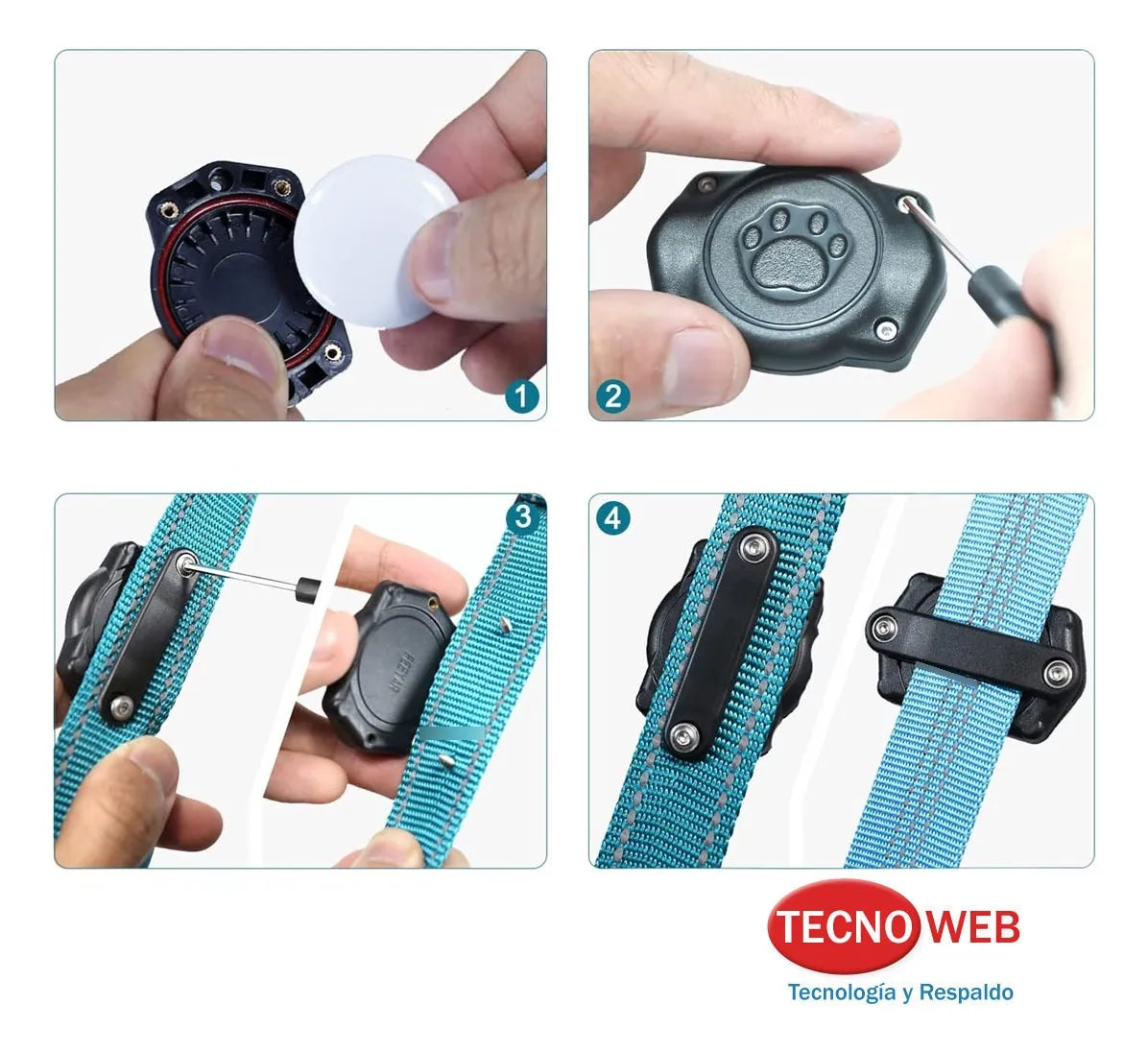Soporte Para Airtag De Plástico Para Collar De Perro Y Gato
