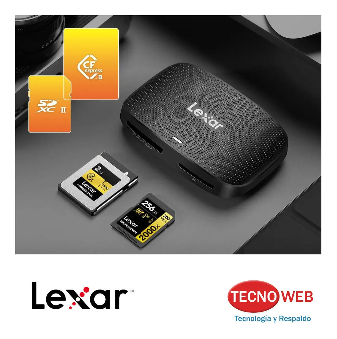 Lector de Tarjeta Cfexpress Tipo B Y SD Lexar RW520