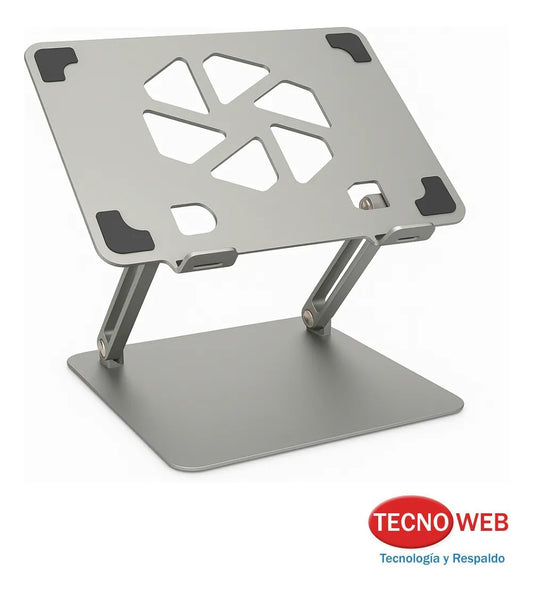 Soporte Base Ajustable De Aluminio Para Notebook Gris