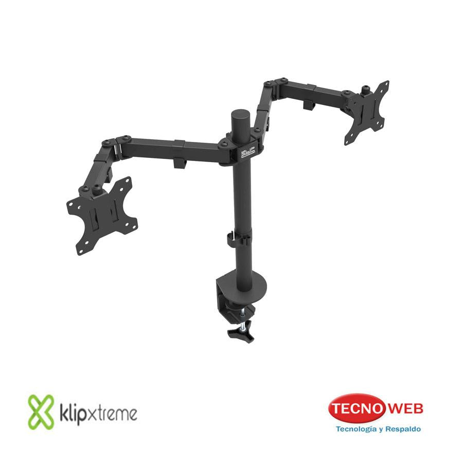 Soporte Para Dos  Monitores  Klip Xtreme Kpm-310  De 13 A 32  Pulgadas