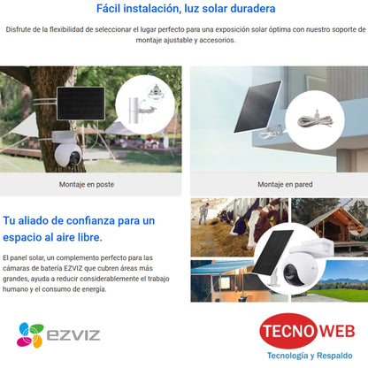 Panel Solar EZVIZ CS-PSP8 para Cámaras de Seguridad