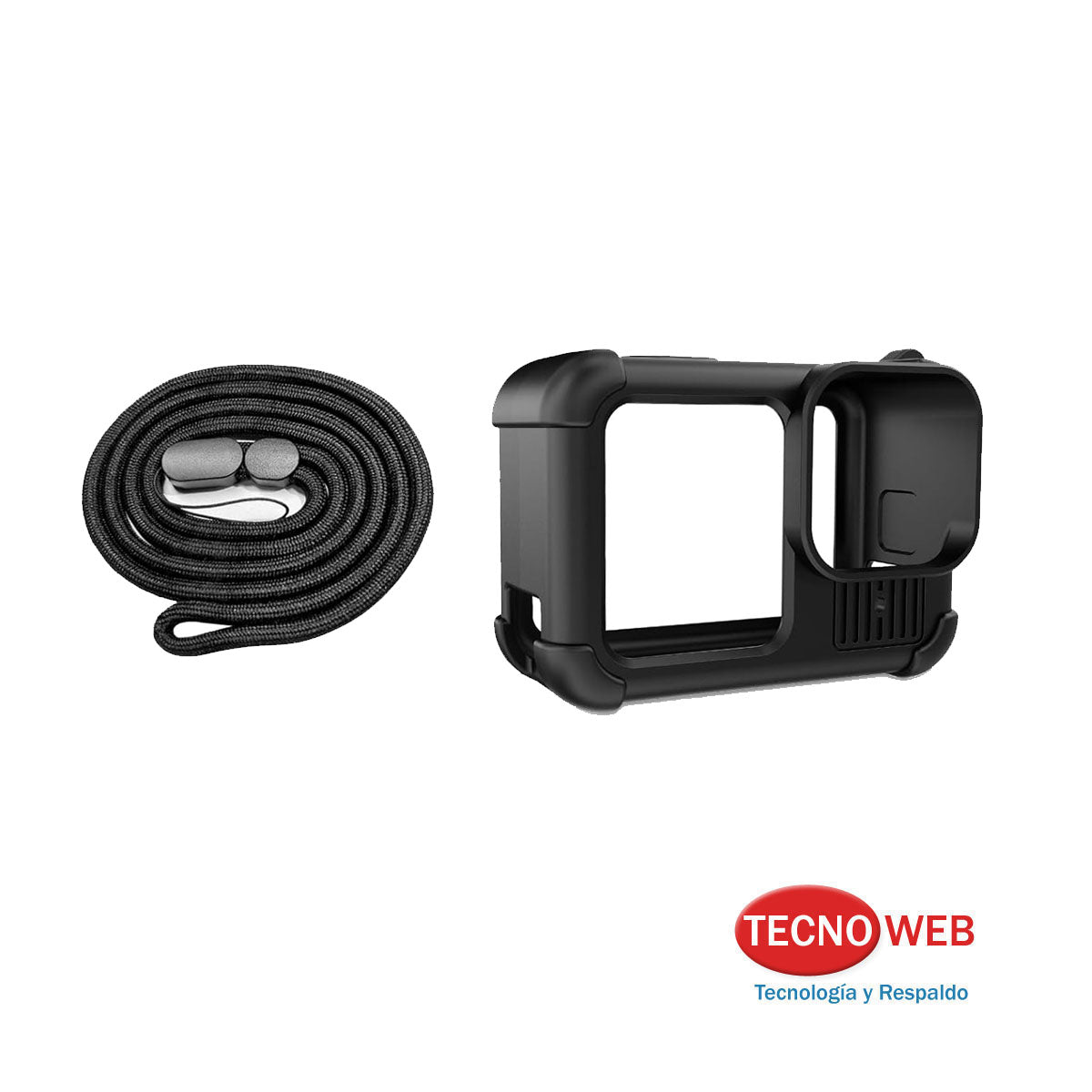 Funda De Silicona Y Correa Compatible Con GoPro Hero 9 10 11 12 y 13 Negro