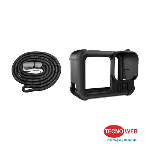 Funda De Silicona Y Correa Compatible Con GoPro Hero 9 10 11 12 y 13 Negro