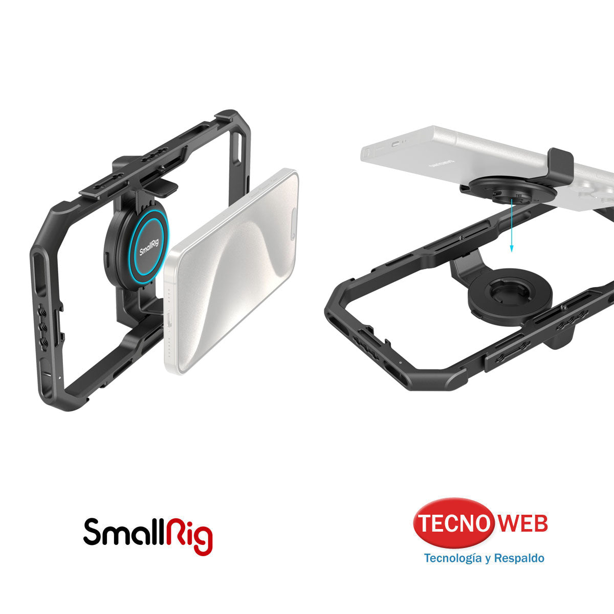 Jaula de aluminio Con Mangos Laterales Para Celulares SmallRig 4597