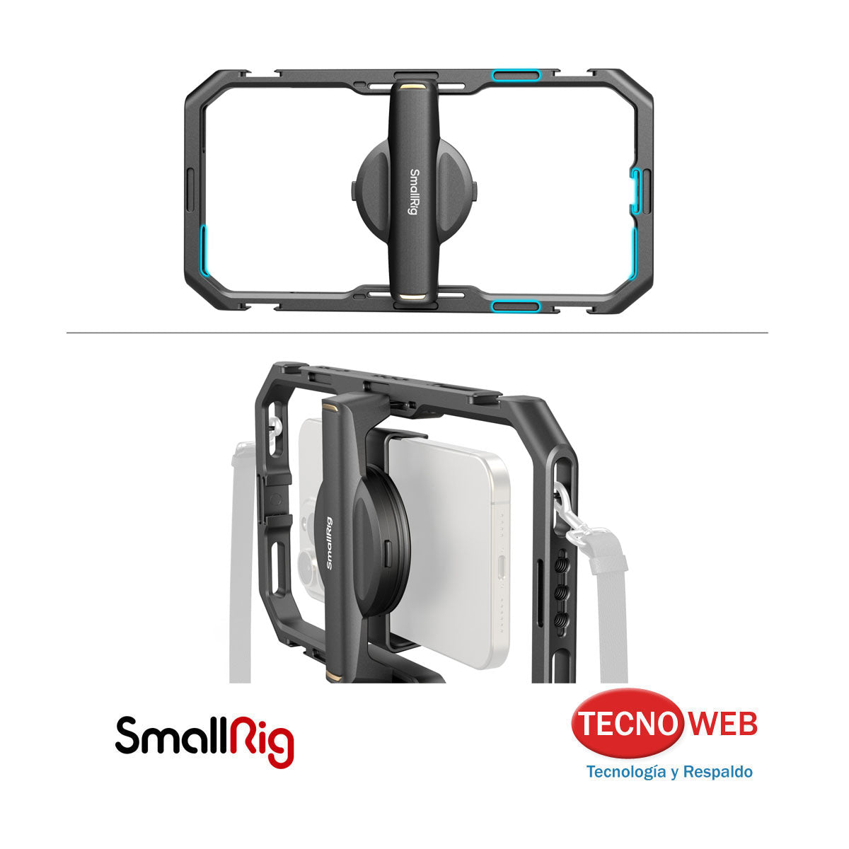Jaula de aluminio Con Mangos Laterales Para Celulares SmallRig 4597