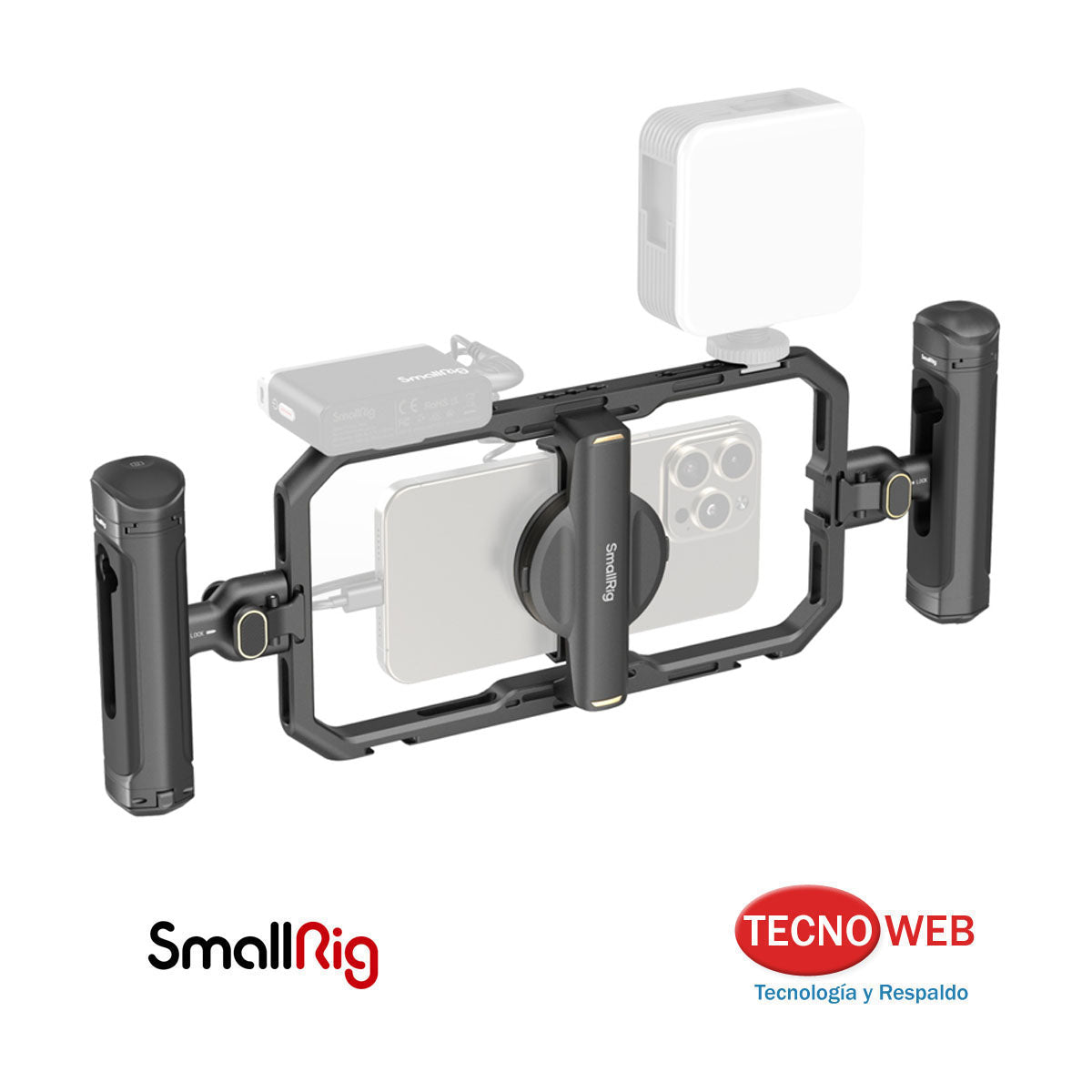 Jaula de aluminio Con Mangos Laterales Para Celulares SmallRig 4597