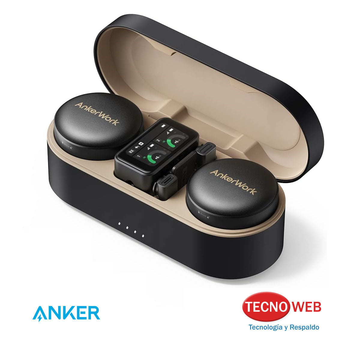 Micrófono Solapero Inalámbrico para Cámaras y celulares AnkerWork M650 Negro